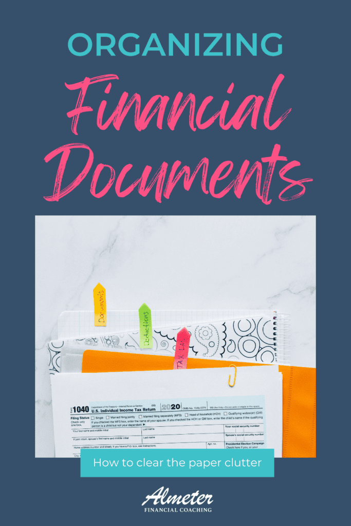 organize financial documents