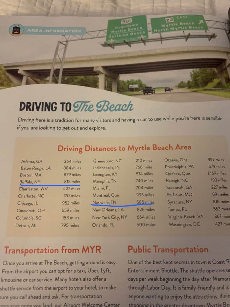 visit myrtle beach book driving distance