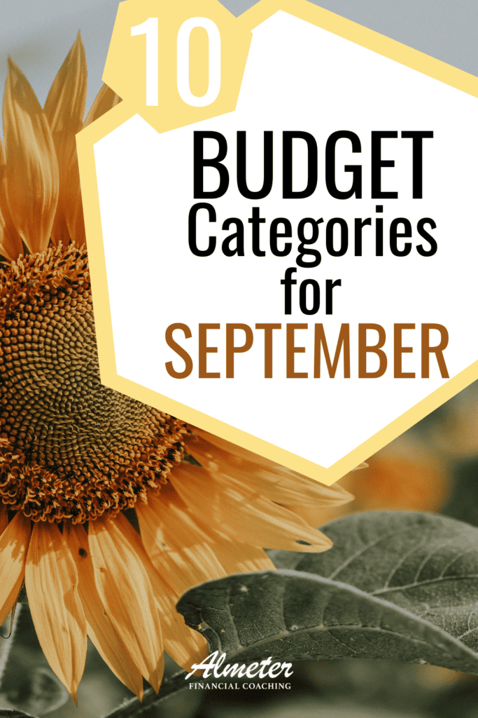 September budget categories