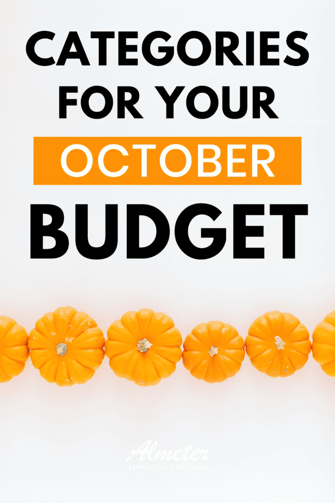 October Budget Categories