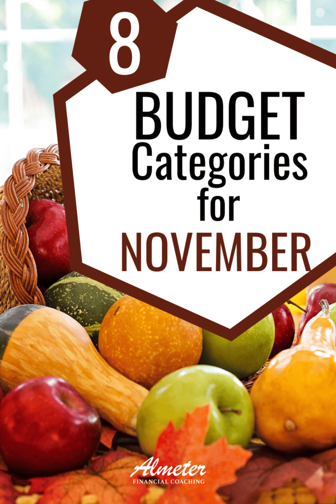 November Budget Categories