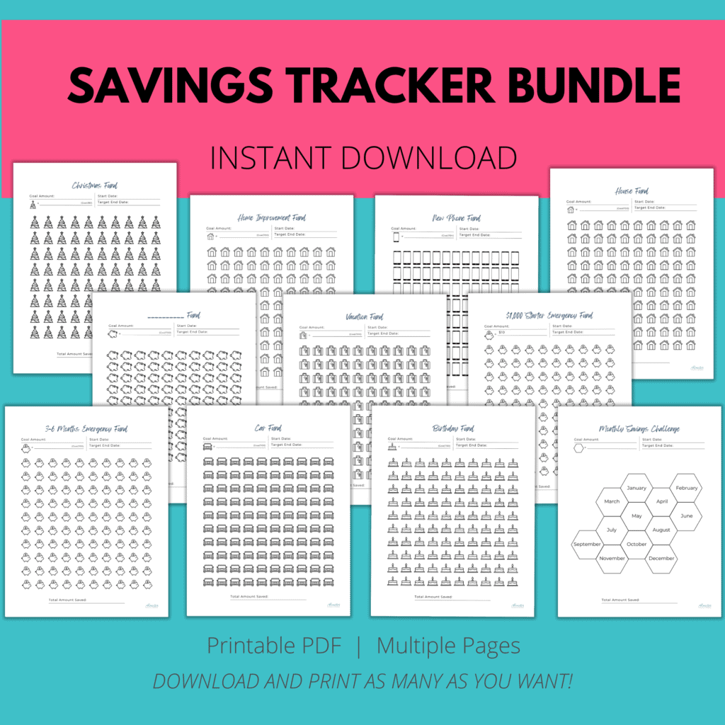 savings tacker bundle sinking funds