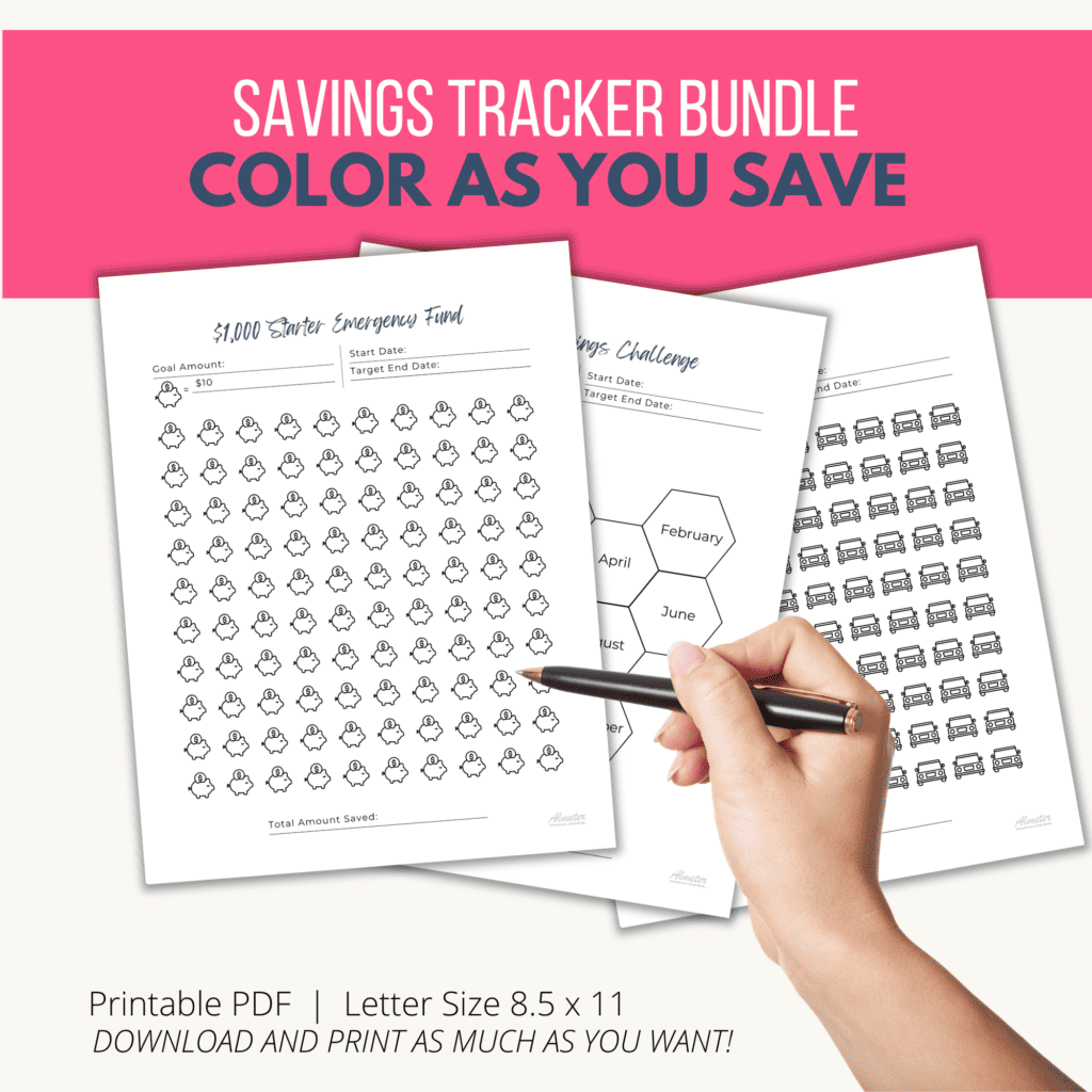 savings tracker bundle sinking fund