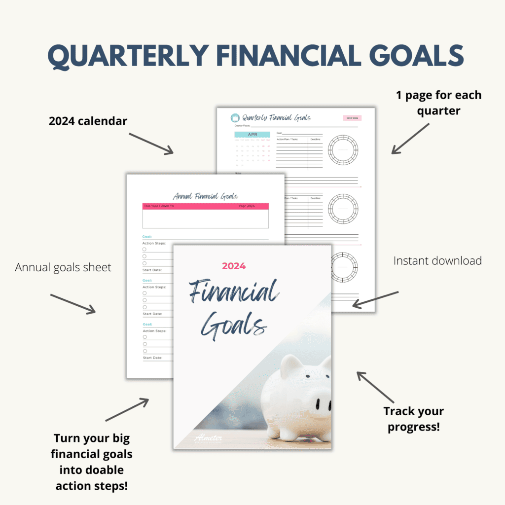 short term financial goals worksheet