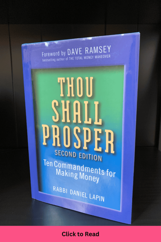 Money Books
Thou Shall Prosper by Rabbi Daniel Lapin