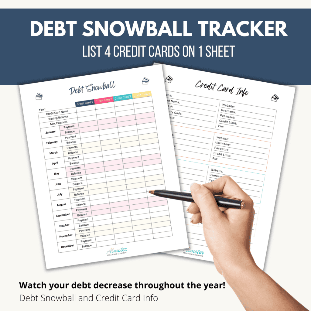 debt snowball tracker printable